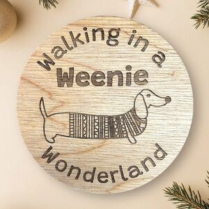 Handmade Walking in a Weenie Wonderland Coaster set